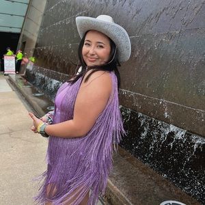 Purple ERAS Themed Fringe Dress